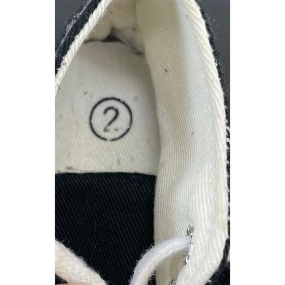 Baby Baby Boy's Size 2 Black & White Lace-Up Sneakers - Picture 5 of 7